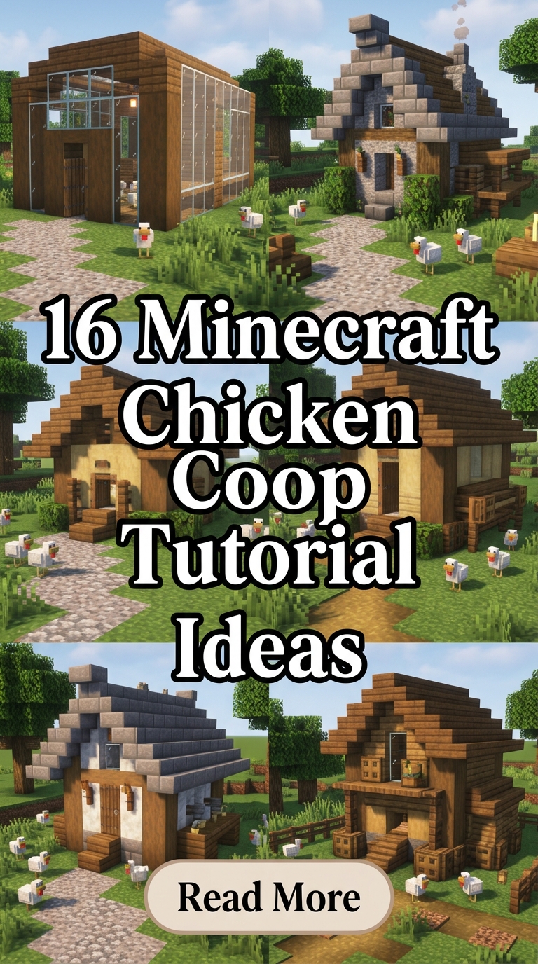 16 Minecraft Chicken Coop Tutorial Ideas