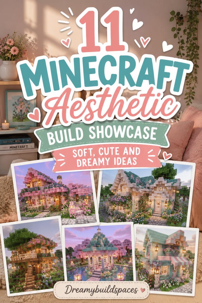 11 Minecraft Aesthetic Build Showcase | Soft, Cute And Dreamy Ideas