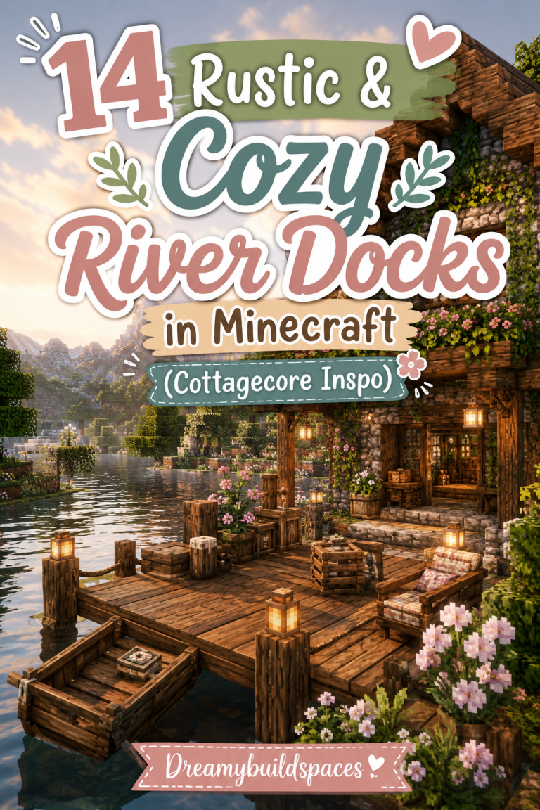 14 Rustic & Cozy River Docks in Minecraft (Cottagecore Inspo)