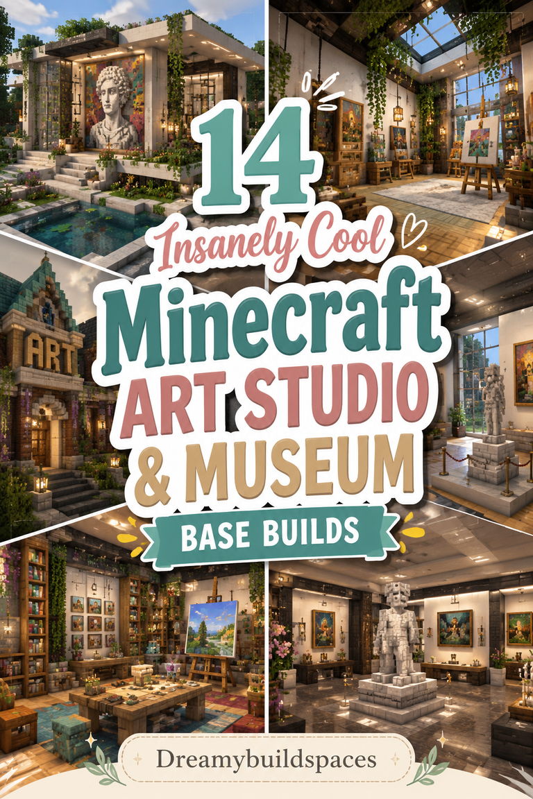 14 Insanely Cool Minecraft Art Studio & Museum Base Builds