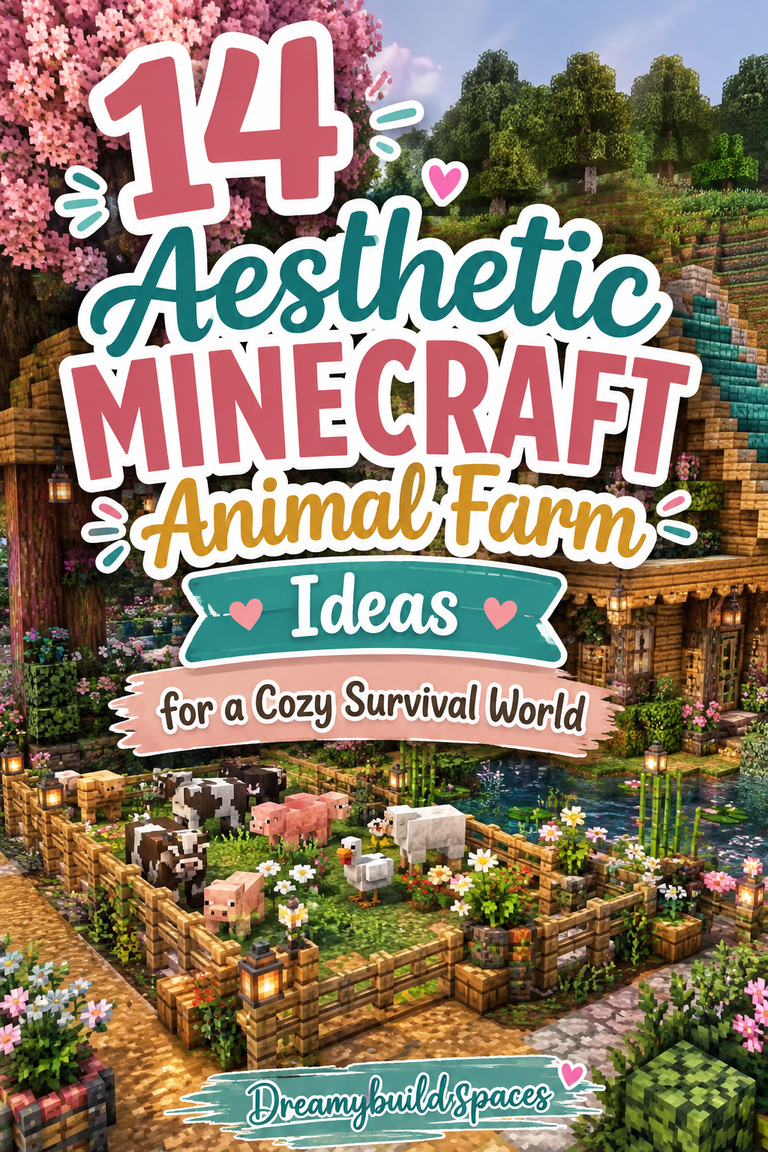 14 Aesthetic Minecraft Animal Farm Ideas for a Cozy Survival World