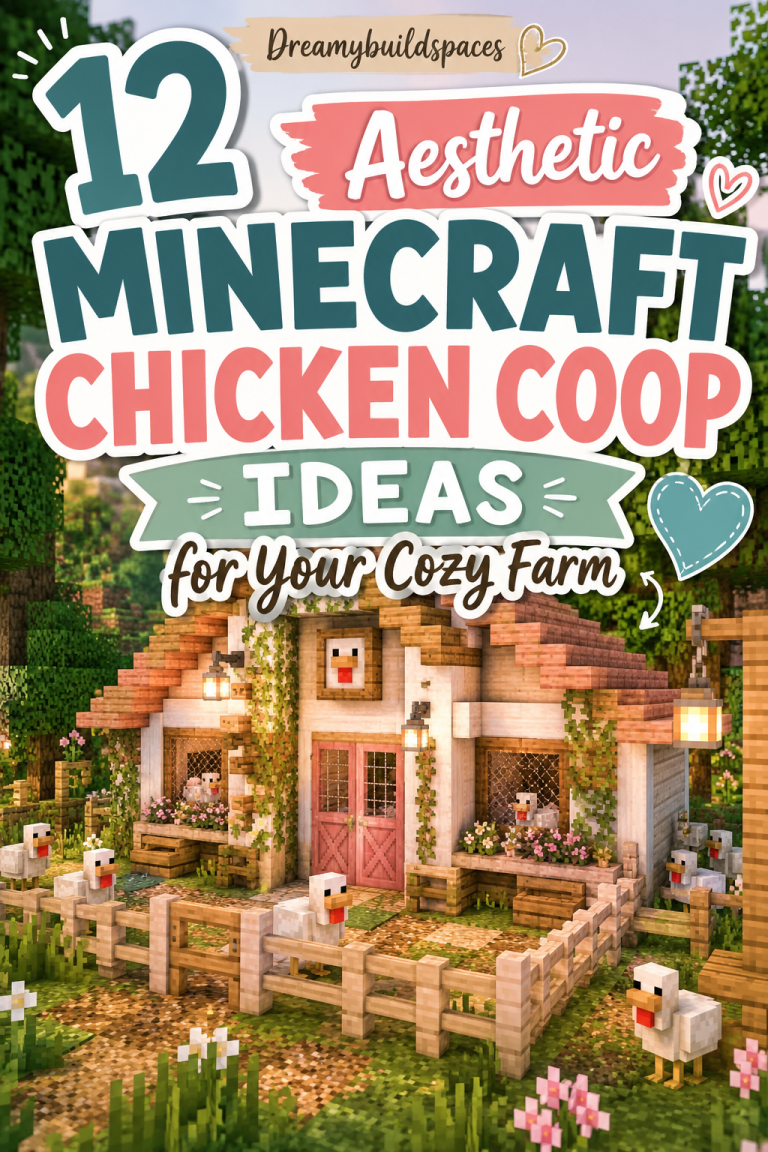 12 Aesthetic Minecraft Chicken Coop Ideas for Your Cozy Farm