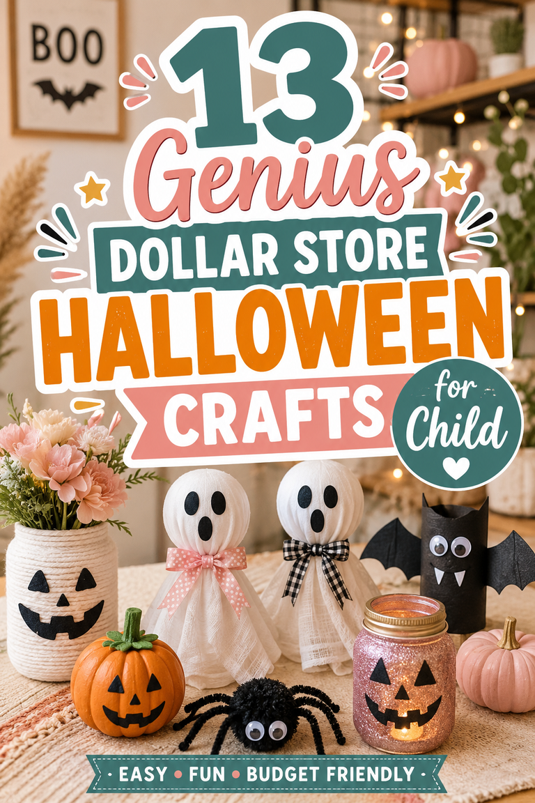 13 Genius Dollar Store Halloween Crafts for Child