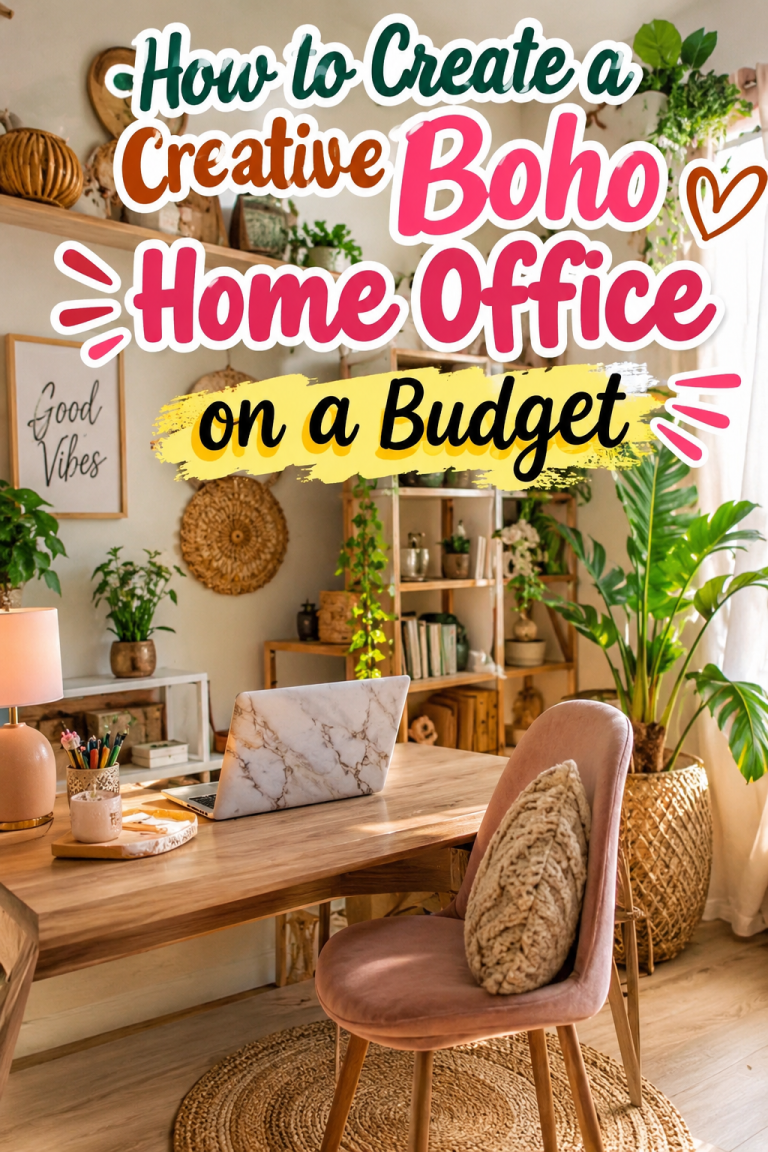 How to Create a Creative Boho Home Office on a Budget