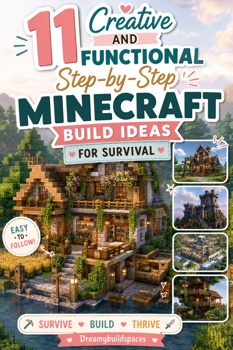 11Creative And Functional Step-by-Step Minecraft Build Ideas for Survival