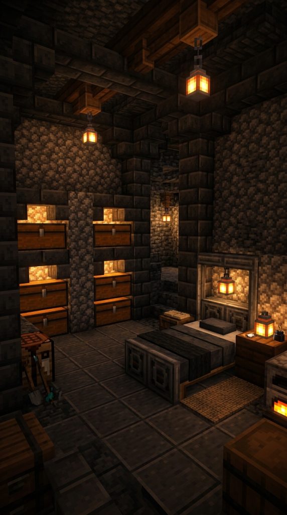 Minecraft Survival Bedroom
