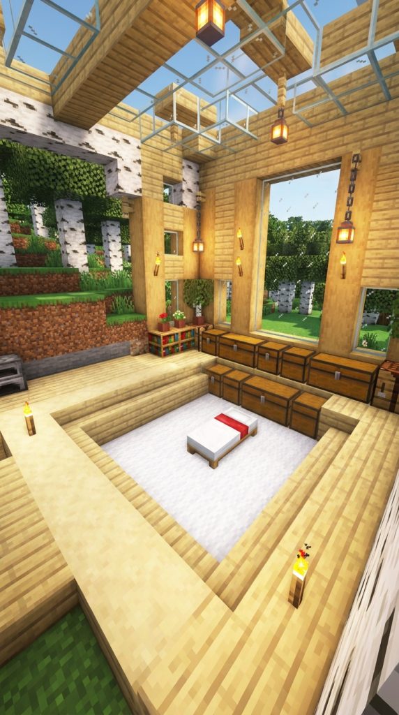 Minecraft Survival Bedroom