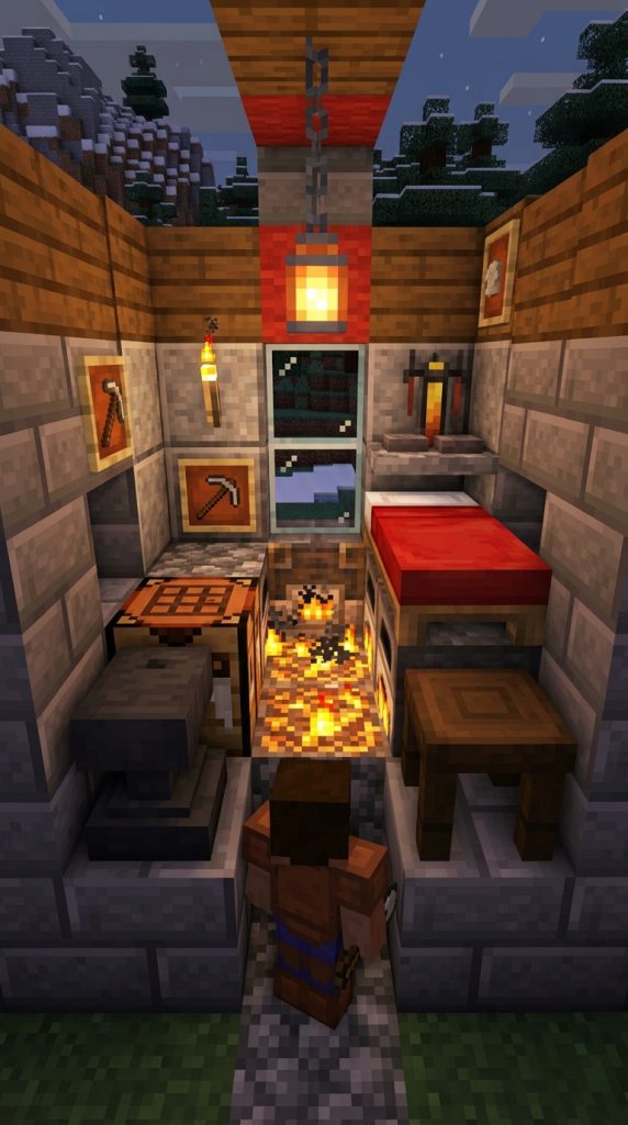Minecraft Survival Bedroom