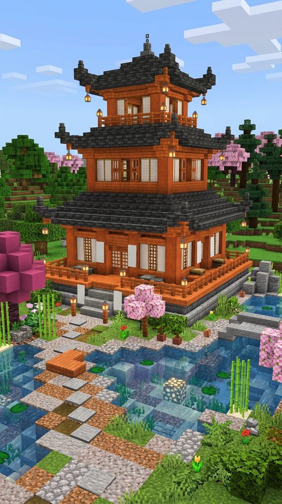 Minecraft Acacia House 