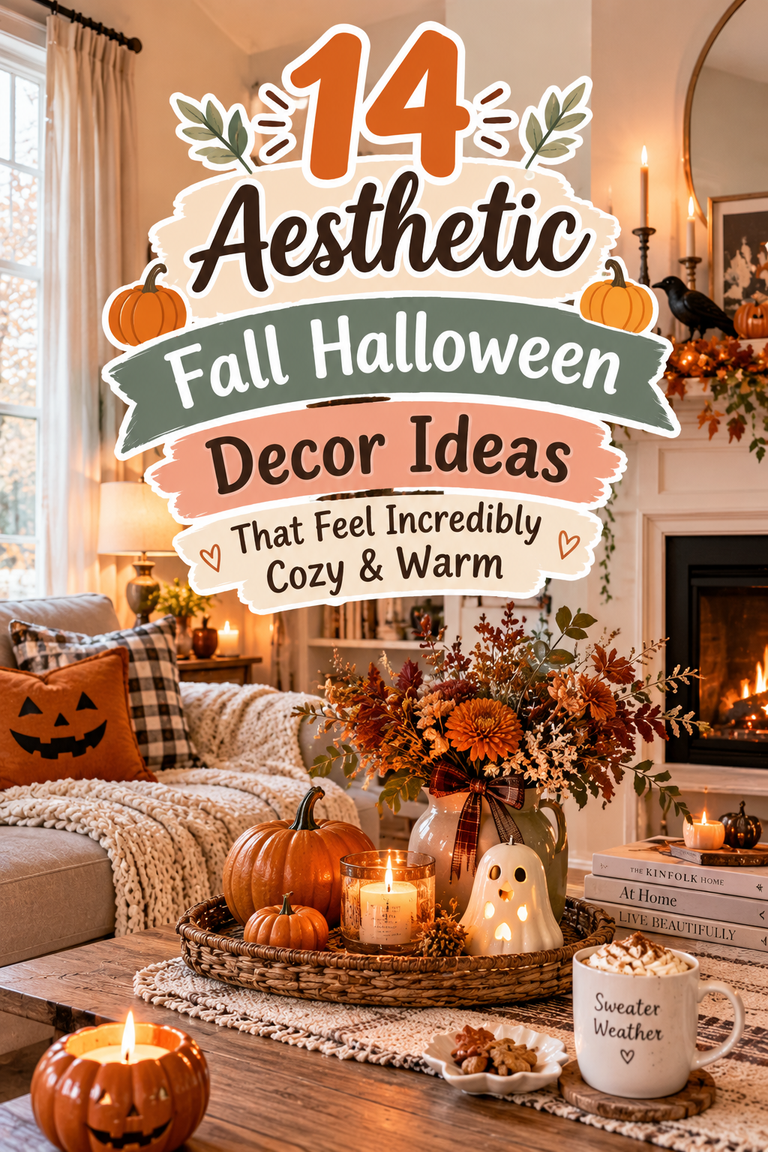 14 Aesthetic Fall Halloween Decor Ideas That Feel Incredibly Cozy & Warm