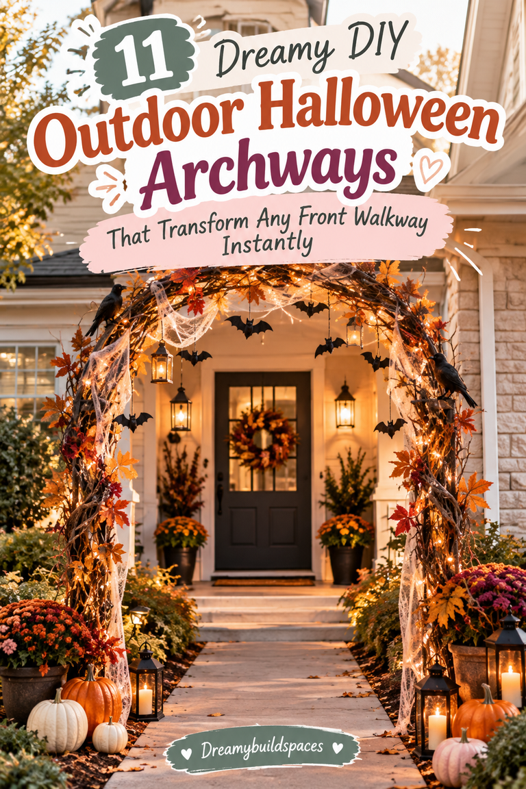 11 Dreamy DIY Outdoor Halloween Archways That Transform Any Front Walkway Instantly