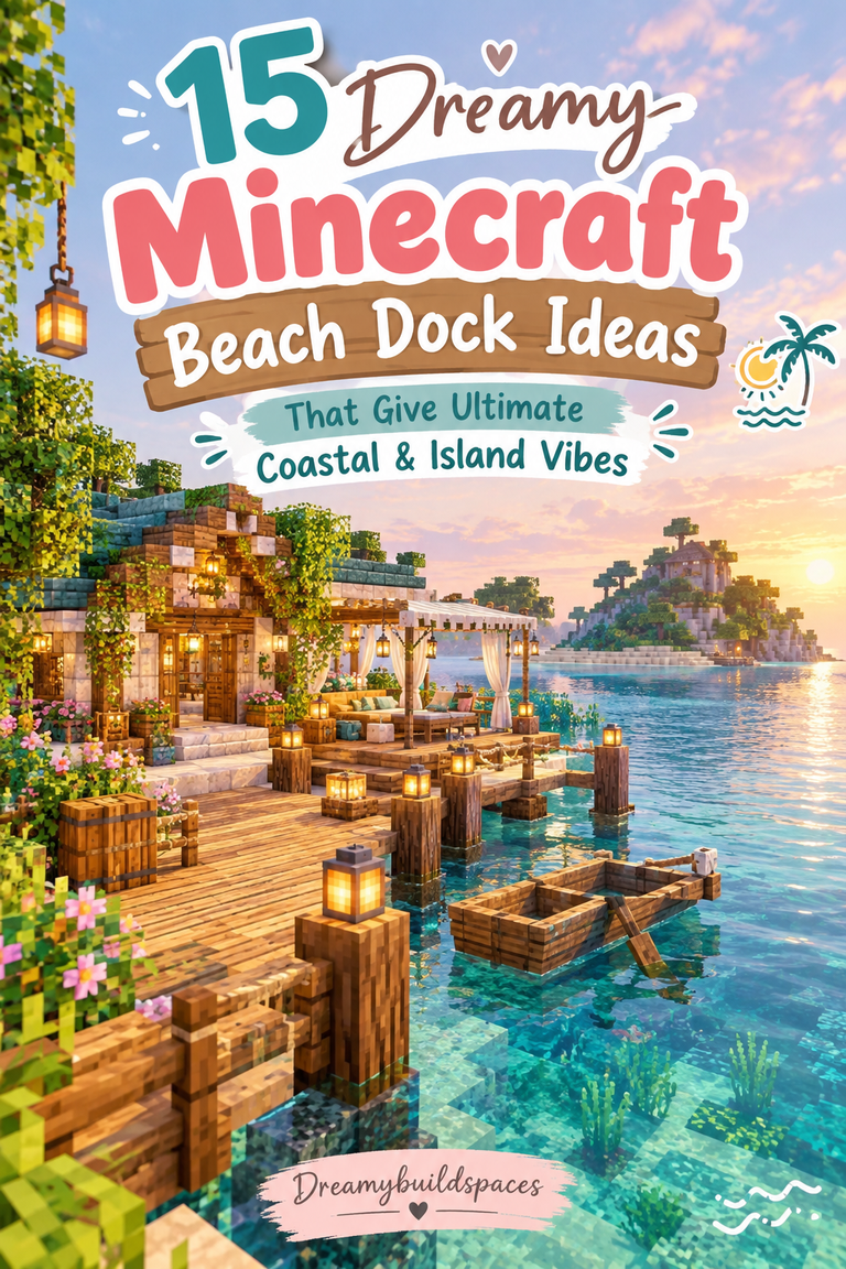 15 Dreamy Minecraft Beach Dock Ideas That Give Ultimate Coastal & Island Vibes
