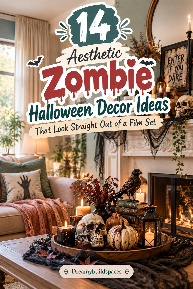 14 Aesthetic Zombie Halloween Decor Ideas That Look Straight Out of a Film Set