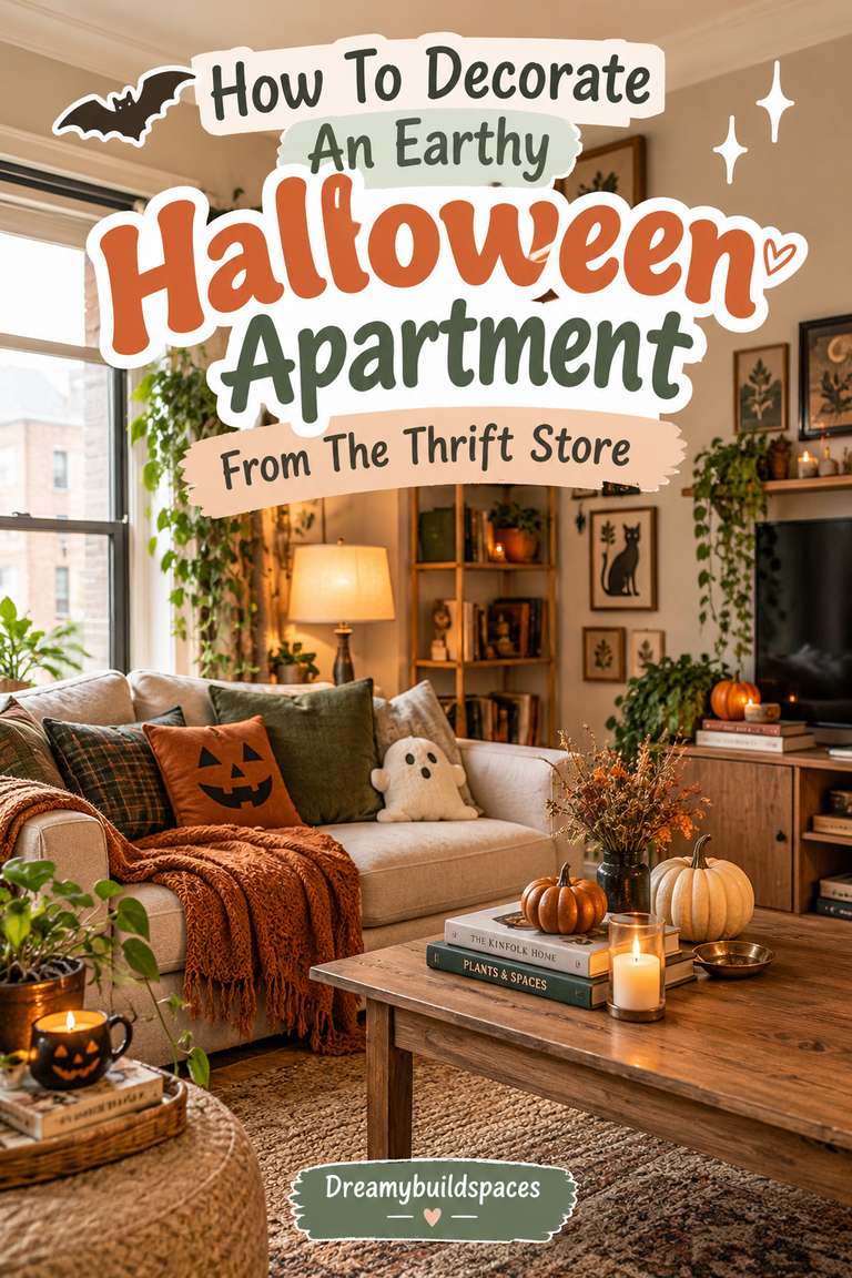 How To Decorate An Earthy Halloween Apartment From The Thrift Store