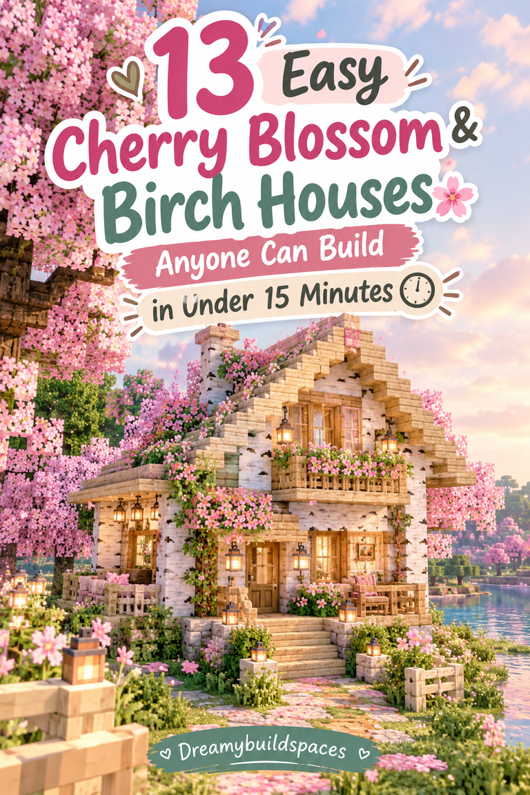 13 Easy Cherry Blossom & Birch Houses Anyone Can Build in Under 15 Minutes