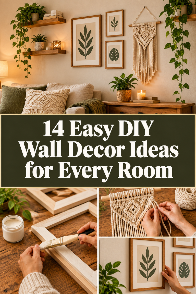 14 Easy DIY Wall Decor Ideas for Every Room