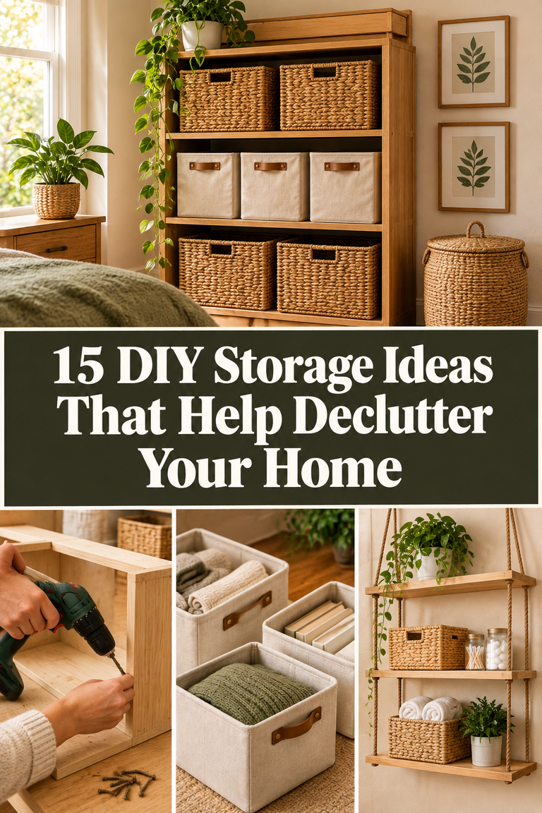 15 DIY Storage Ideas That Help Declutter Your Home